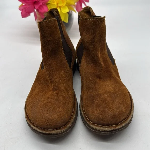 Born Women's Brown Suede Ankle Boots Size 7 MCA8422C - Picture 2 of 6